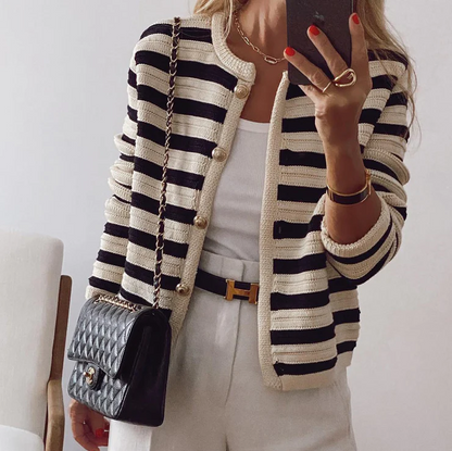 Laurenza | Cardigan à Manches Rayées