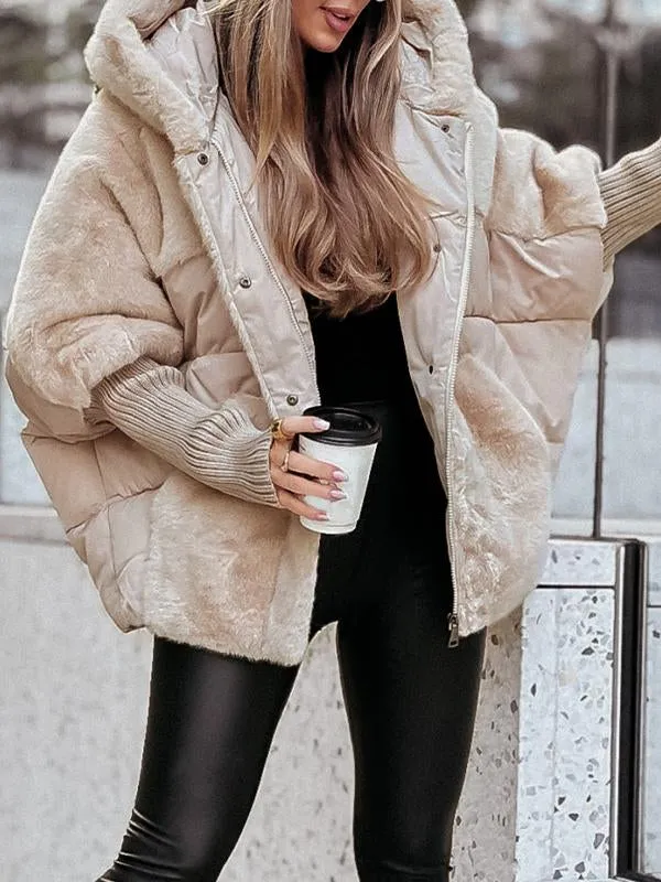 Evelyne - Veste d'hiver multicolore avec capuche