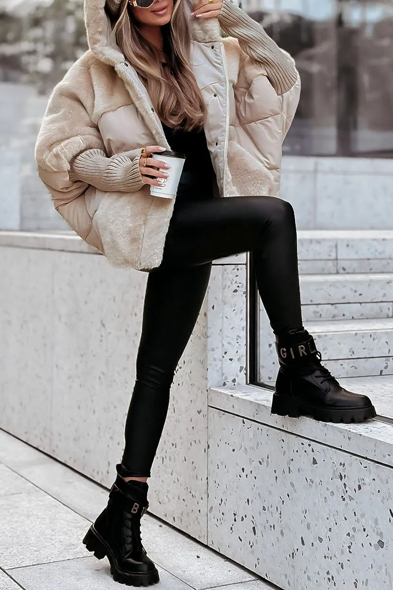 Evelyne - Veste d'hiver multicolore avec capuche