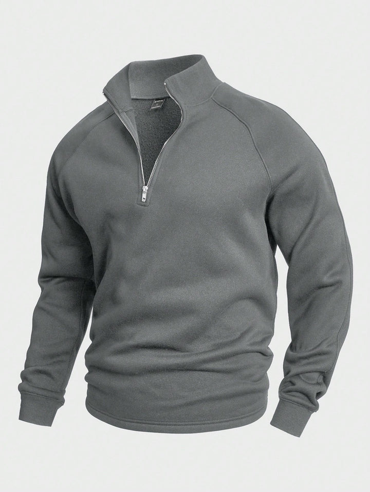 Claude™ | Sweat Casual à Demi-Fermeture Éclair