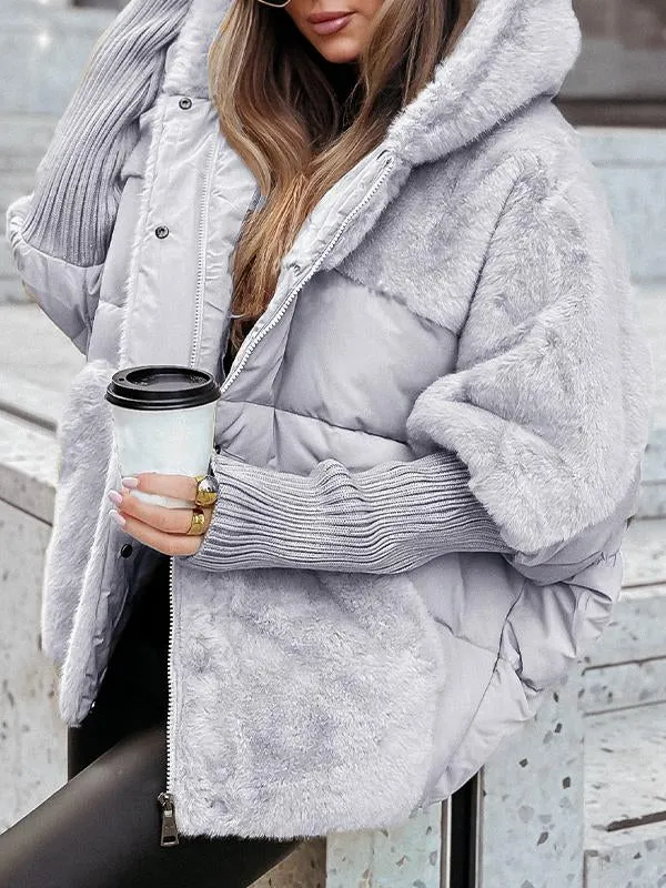 Evelyne - Veste d'hiver multicolore avec capuche
