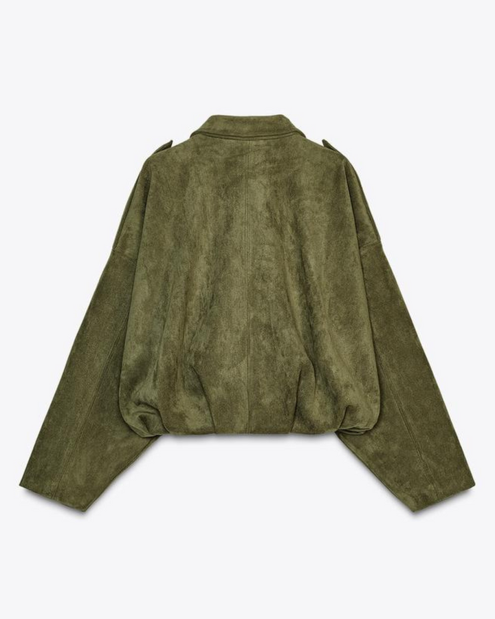 Fanchon - Veste bomber en daim élégante et polyvalente
