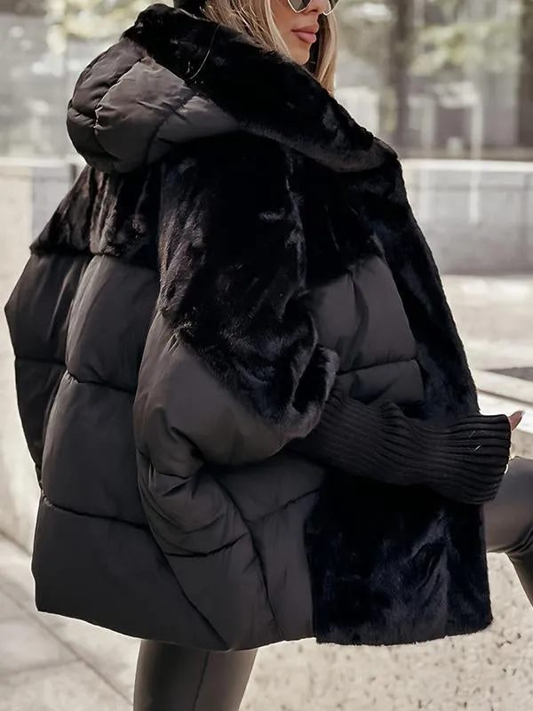 Evelyne - Veste d'hiver multicolore avec capuche