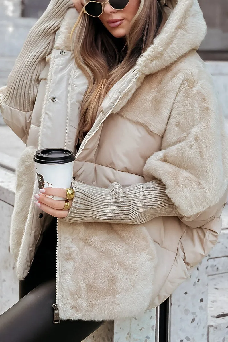 Evelyne - Veste d'hiver multicolore avec capuche