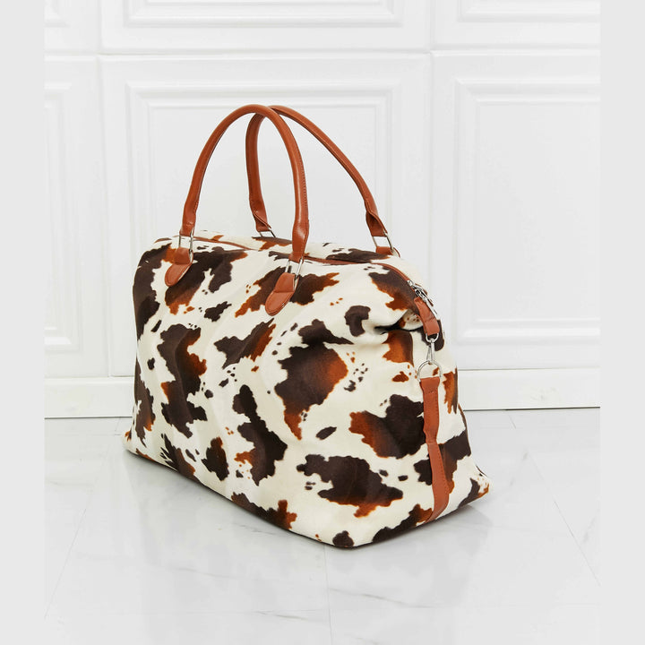 Medium Leopard Print Plush Weekender Handbag