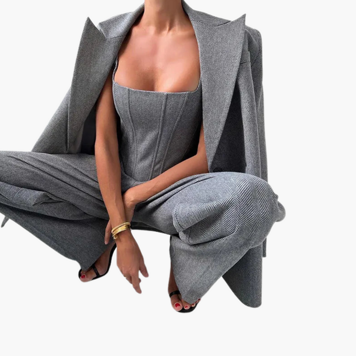 Isabelle – Blazer moderne en laine douce
