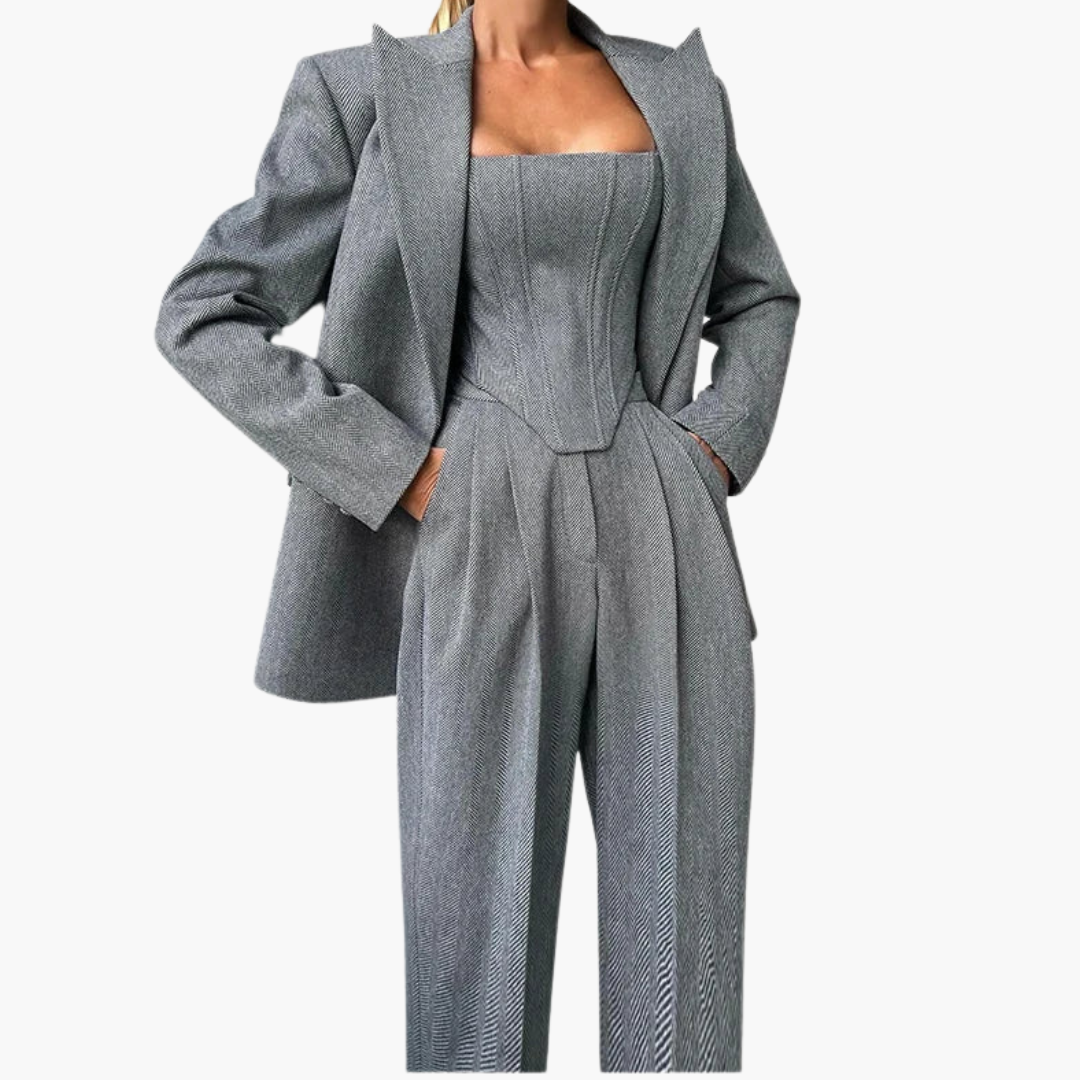 Isabelle – Blazer moderne en laine douce