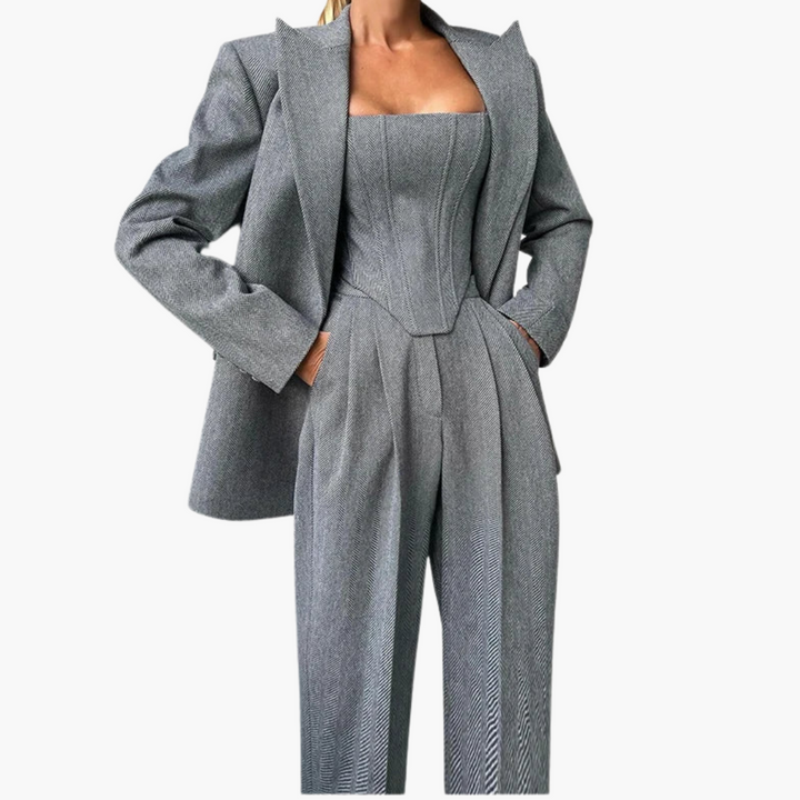 Isabelle – Blazer moderne en laine douce