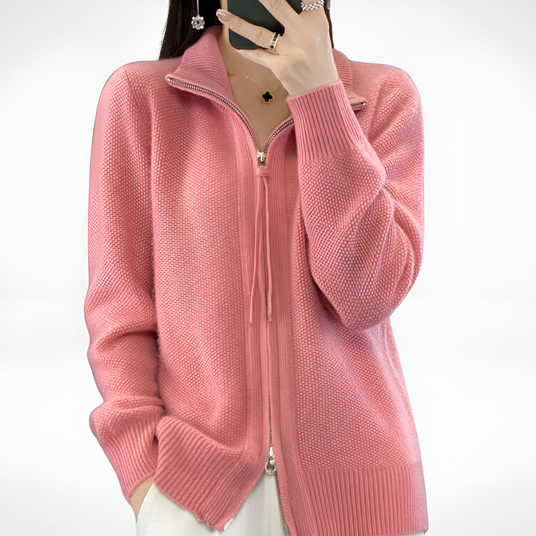 Giovana | Cardigan zippé en cachemire