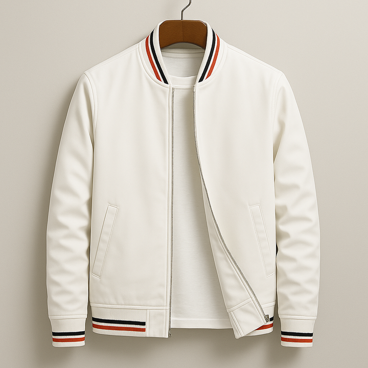 Chez Monsieur™ | Blouson Bomber Élégant à Rayures