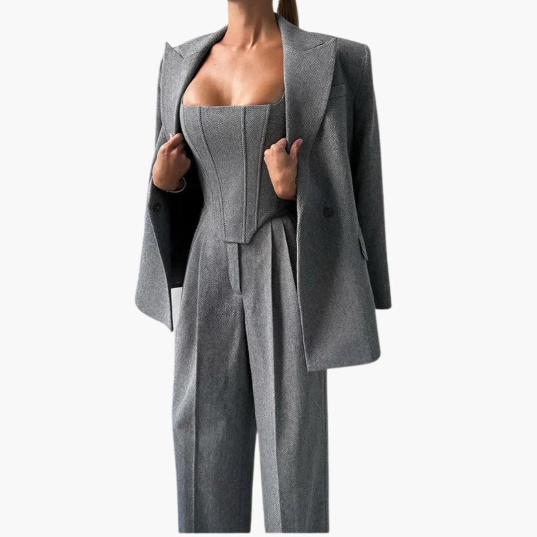 Isabelle – Blazer moderne en laine douce