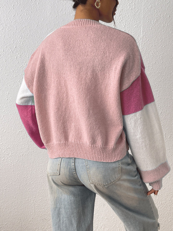 Angelina | Cardigan à blocs de couleur