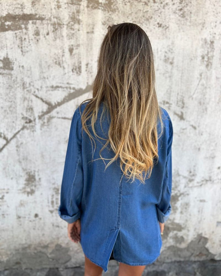 Iseult - Blazer en Denim Décontracté