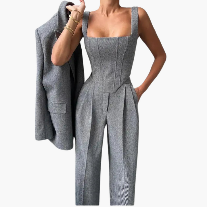 Isabelle – Blazer moderne en laine douce