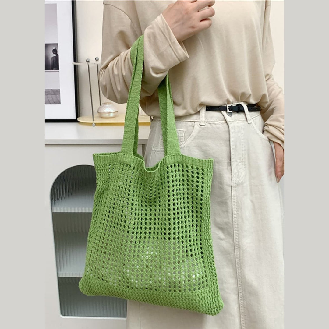 Large Openwork Cotton Tote Bag