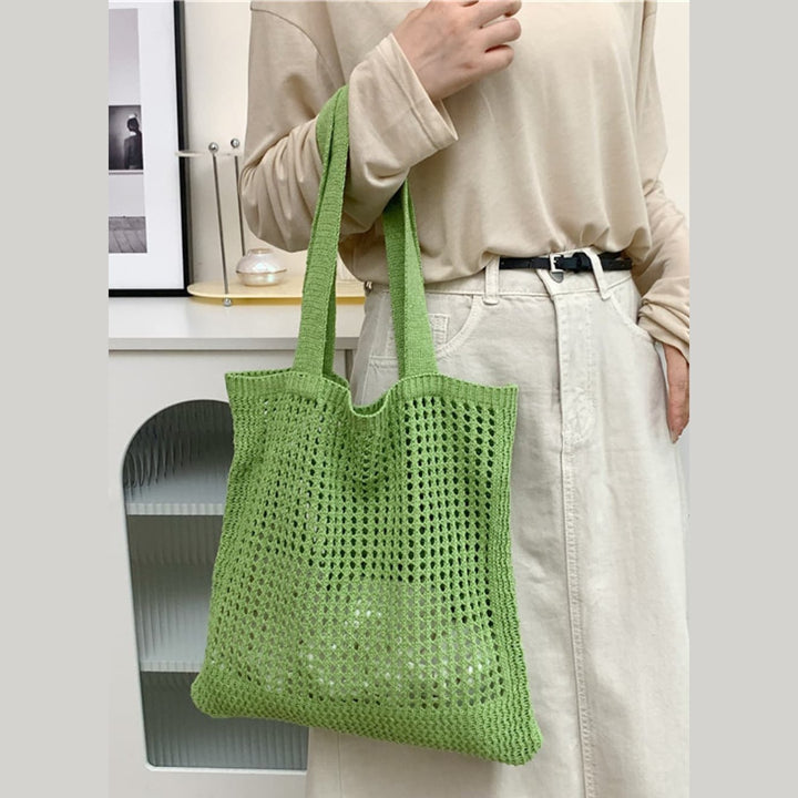 Large Openwork Cotton Tote Bag