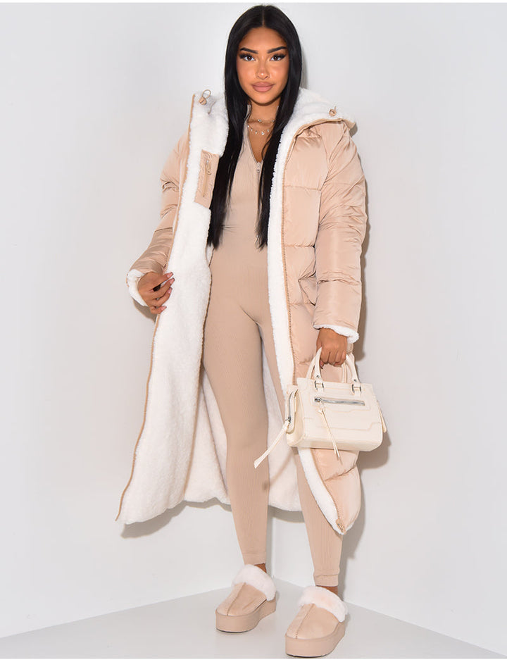 Ambre - Veste longue réversible élégante
