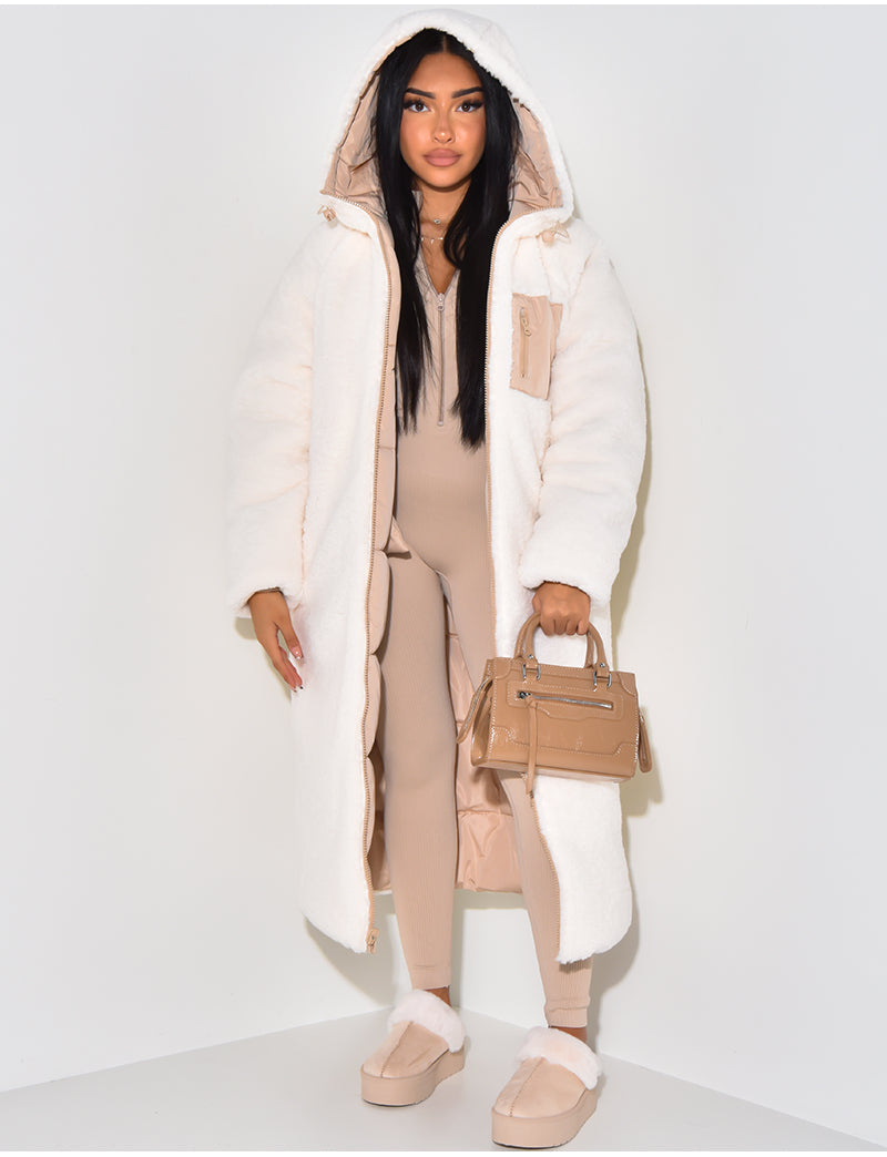 Ambre - Veste longue réversible élégante