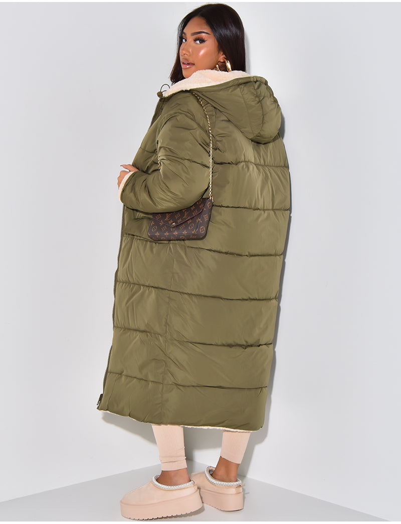Ambre - Veste longue réversible élégante