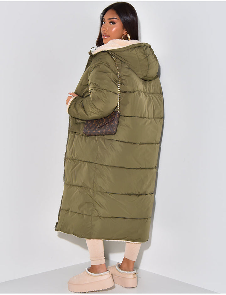 Ambre - Veste longue réversible élégante
