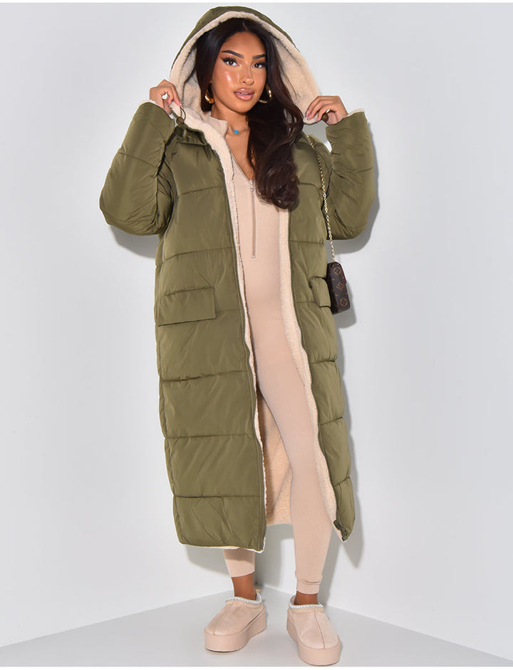 Ambre - Veste longue réversible élégante