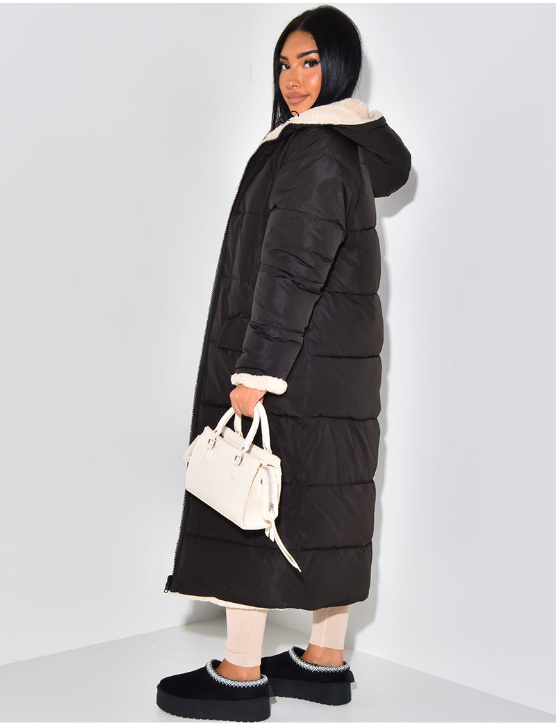 Ambre - Veste longue réversible élégante