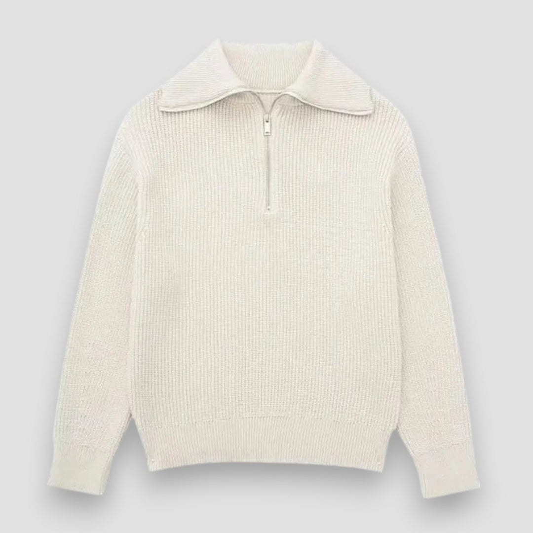 Marceau™ | Pull Zippé Rayé
