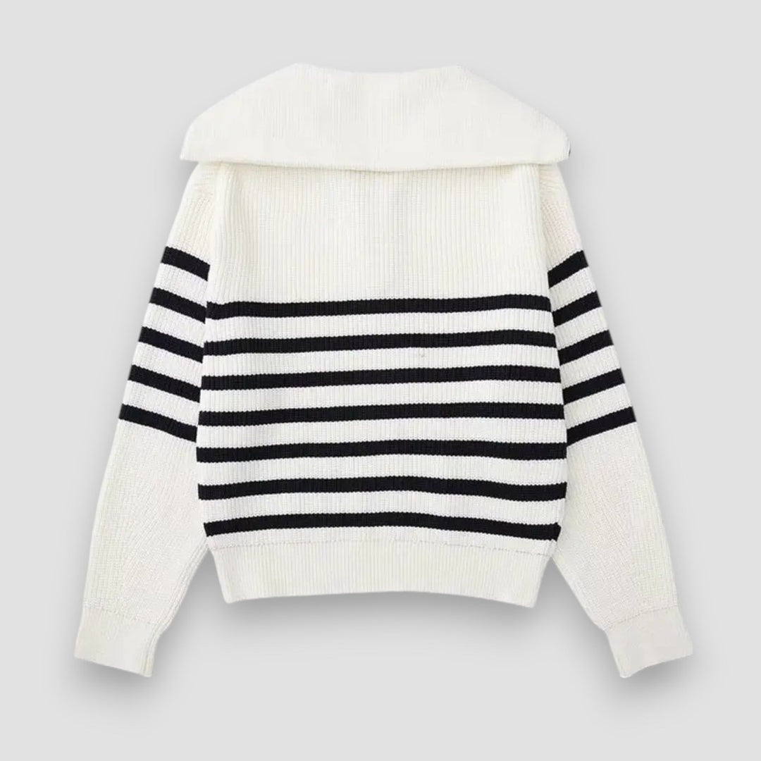 Marceau™ | Pull Zippé Rayé