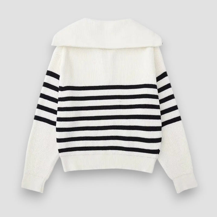 Marceau™ | Pull Zippé Rayé