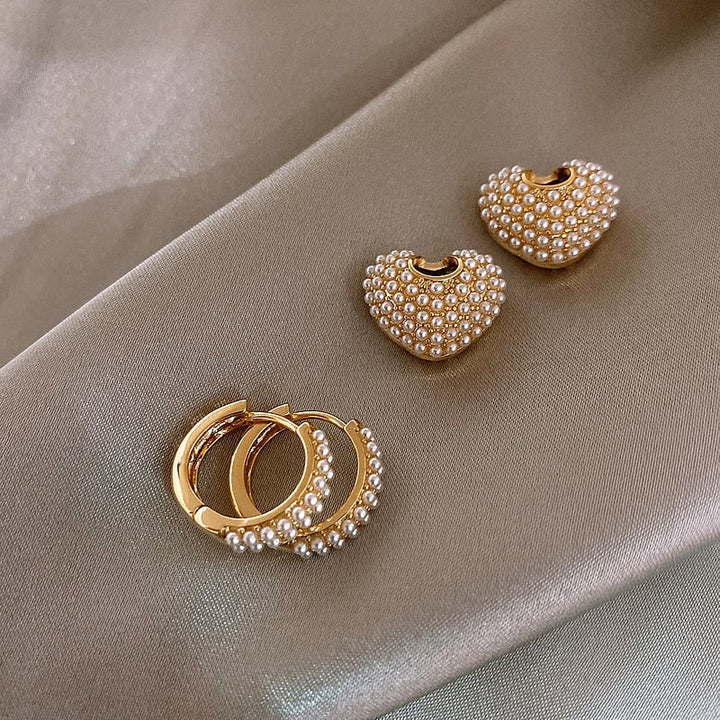 Yuli Hjärta Boucles d'oreilles en perles