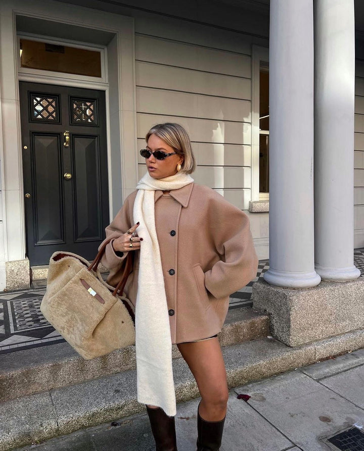 Rachel - Manteau en laine surdimensionné