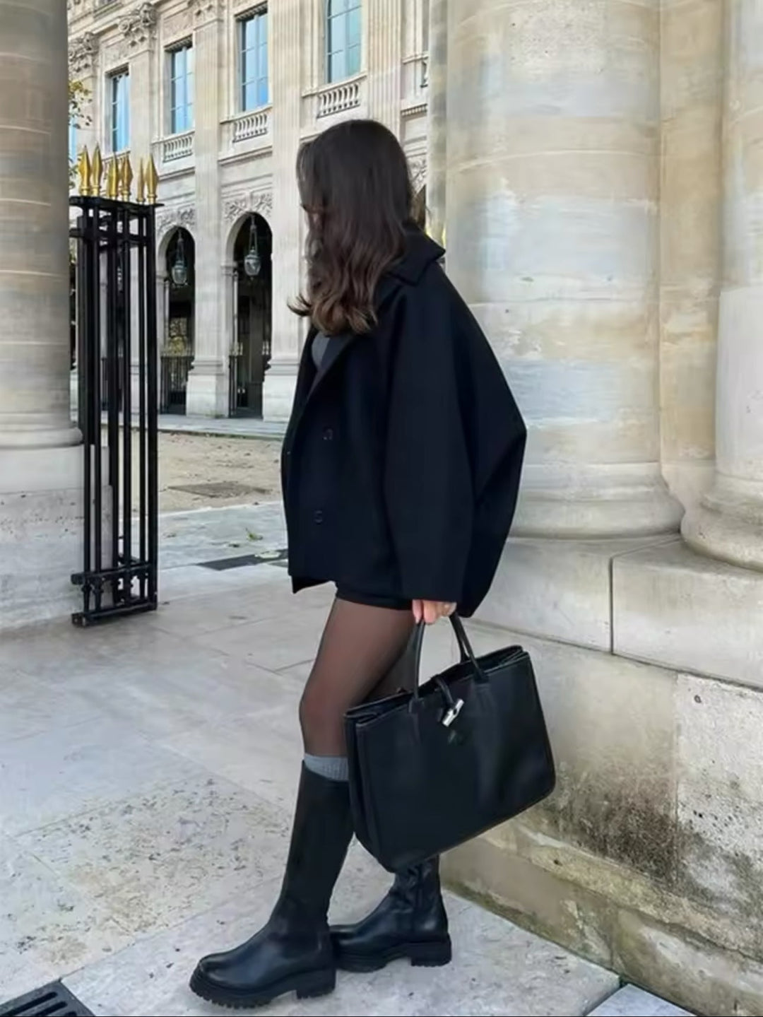 Rachel - Manteau en laine surdimensionné