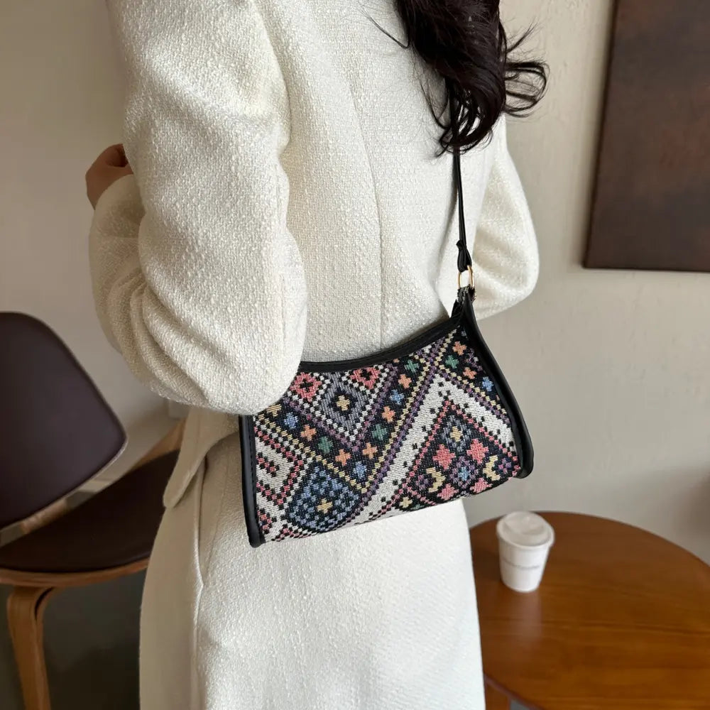 Small Printed Crossbody Bag – Polyester