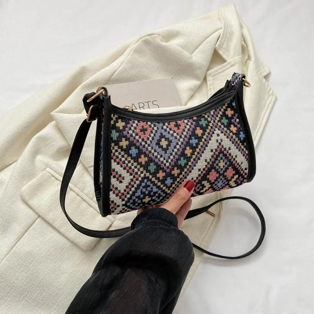 Small Printed Crossbody Bag – Polyester