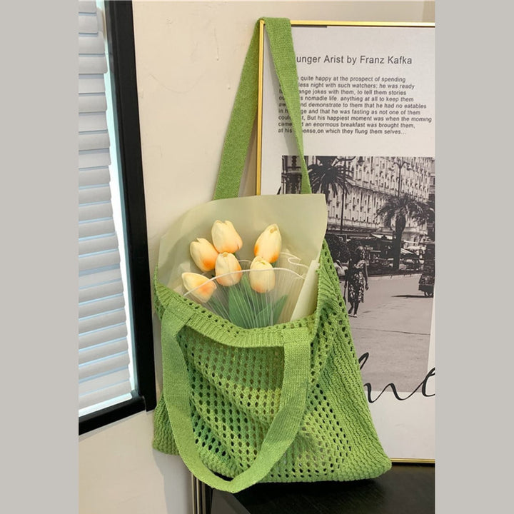 Large Openwork Cotton Tote Bag