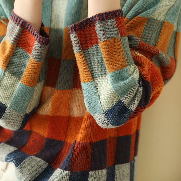 PENELOPE™ | PULLOVER PATCHWORK À COL HAUT