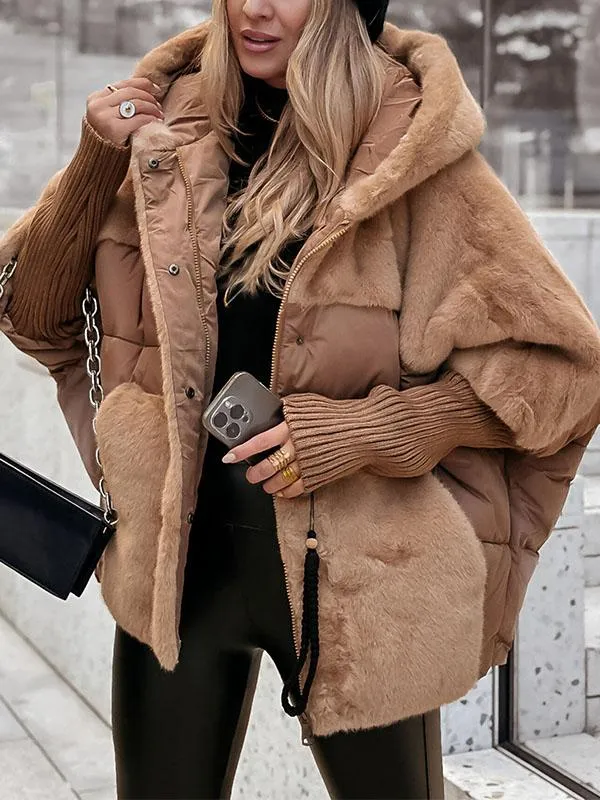 Evelyne - Veste d'hiver multicolore avec capuche