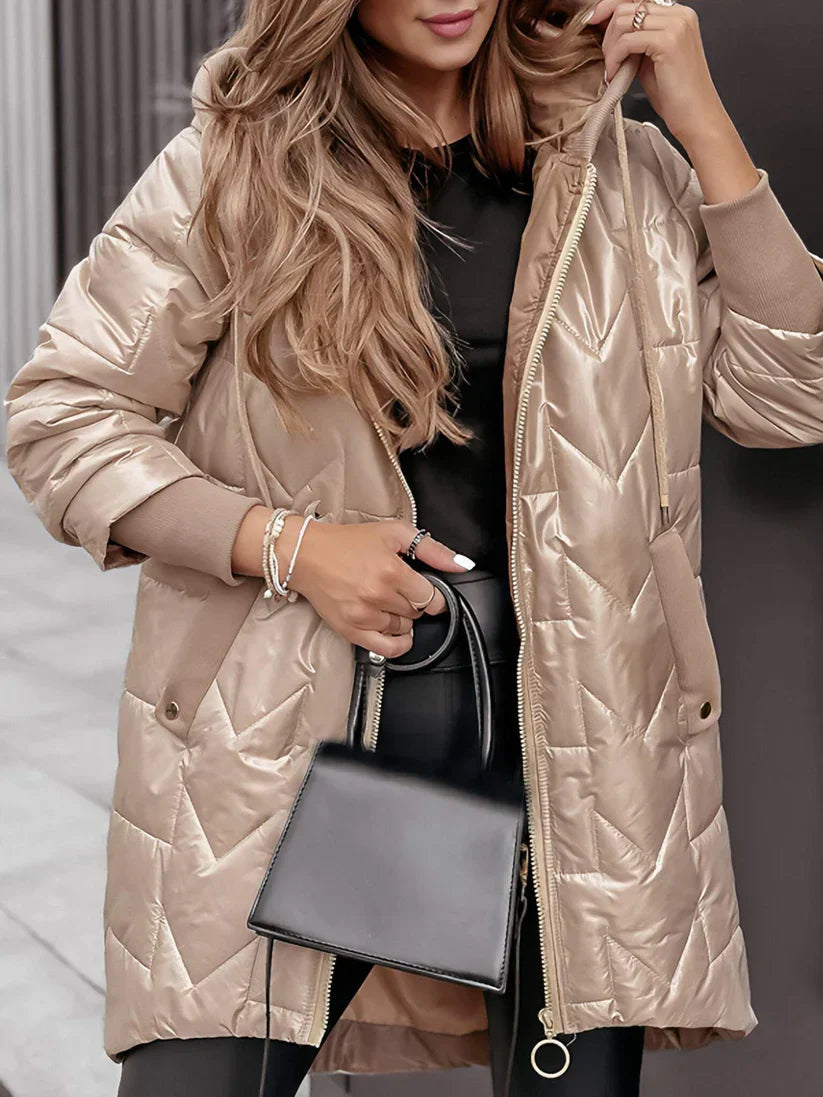 Thalia – Manteau d’hiver à capuche et fermeture éclair
