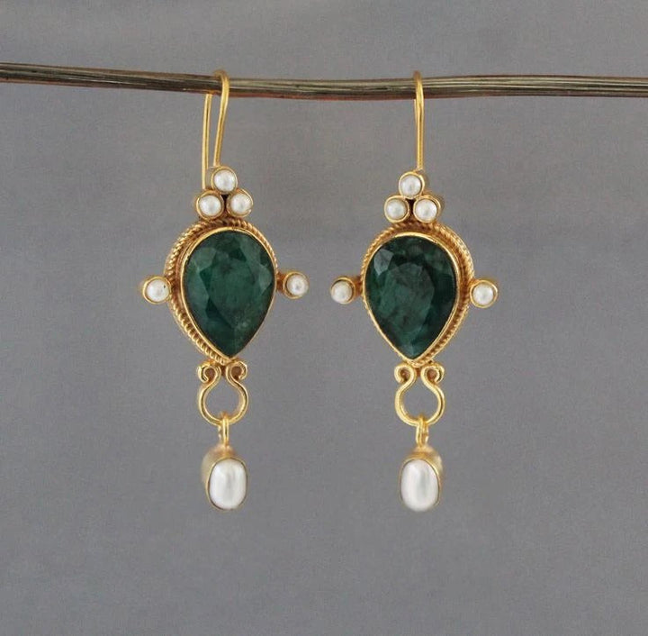 Boucles d'oreilles vintage en perles Gaby