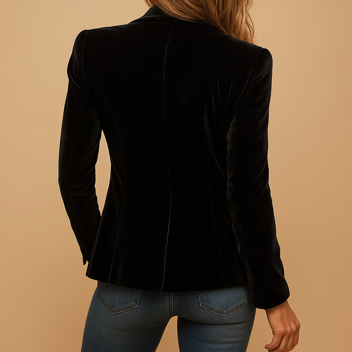 Rive™ | Blazer rétro slim fit avec revers et poches pour femmes