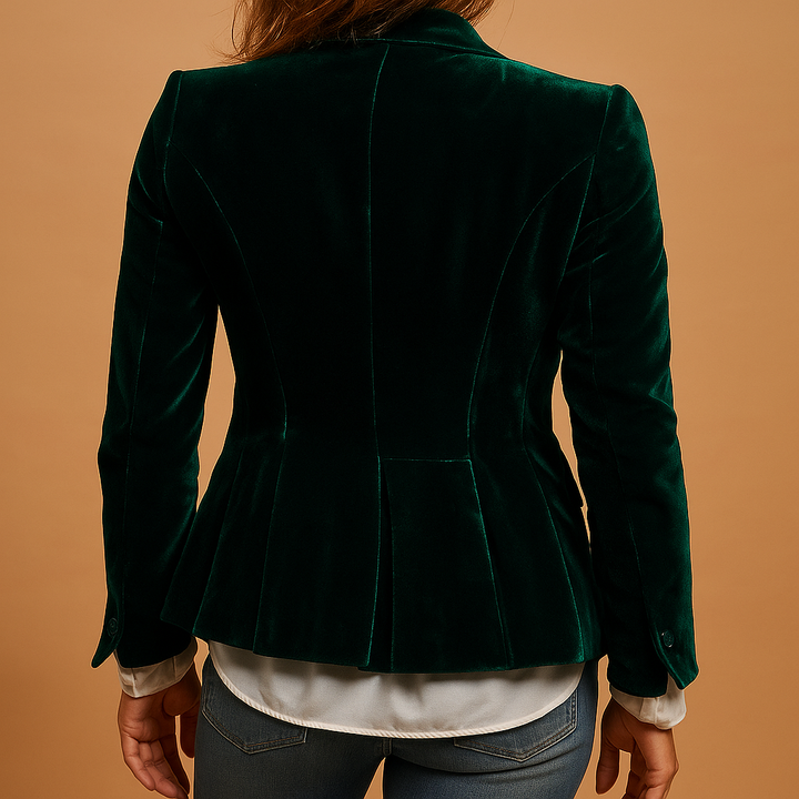 Rive™ | Blazer rétro slim fit avec revers et poches pour femmes